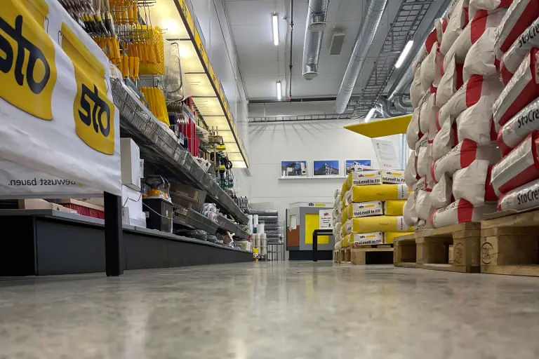 Bilde fra StoCenter Bergen, med Stofloor Terrazzo gulv