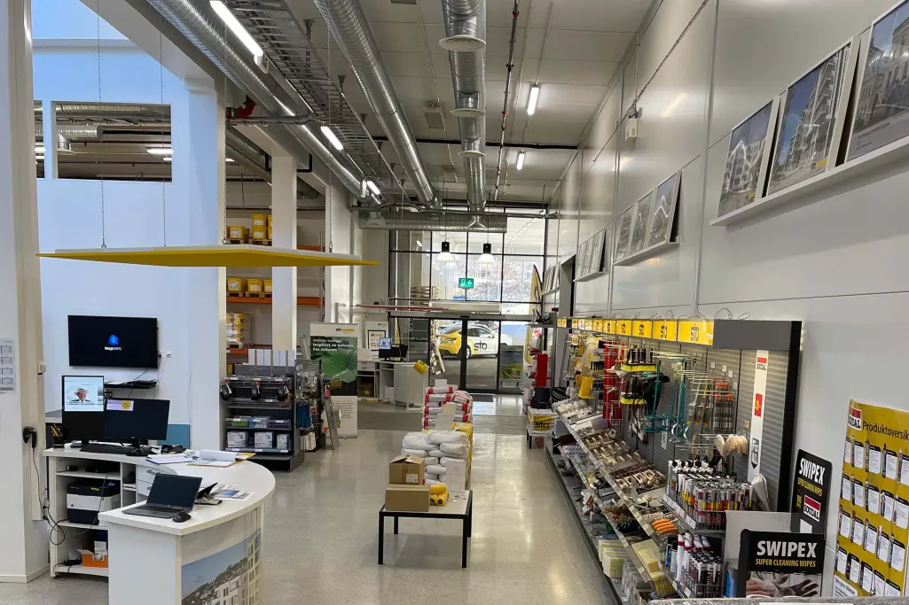 Stort StoCenter med designcenter for de som ønsker rådgiving og eksperthjelp